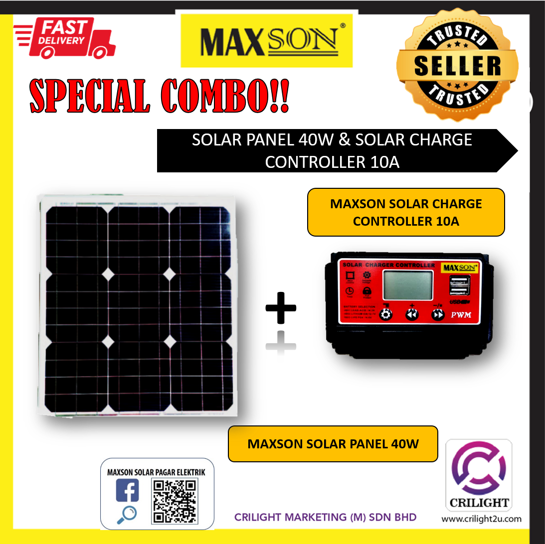 SOLAR PANEL 40W + 10A CONTROLLER